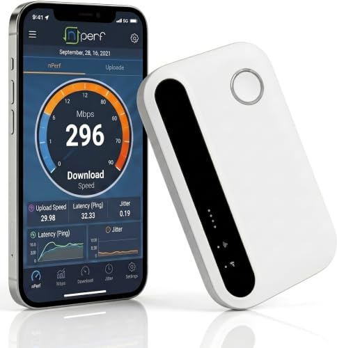 Router WiFi Portátil 5G Desbloqueado con Ranura SIM | Hotspot Móvil WiFi Universal Compatible Todos los Operadores,Sin Contrato,Conexión hasta 10 Dispositivos,MiFi Portátil 4G/5G Ideal Viajes Negocios