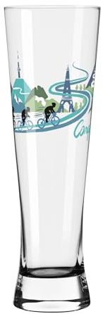 RITZENHOFF 8261006 Bierglas 396 ml - Serie Radsport - 1 Stück mit Radsport-Motiv - Made in Germany
