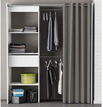 möbelando Kleiderschrank Schrank Holzschrank Schlafzimmerschrank Flurschrank Clara I Clara I Perle Weiß