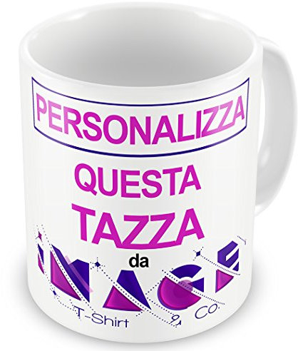 Tazza Personalizzata colazione con Foto, Logo, Testo o Immagini|Decidi tu Cosa Stampare|Mug divertente, gadget idea regalo per Compleanni, Laurea, Feste, Natale. 325ml