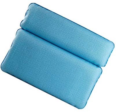 ChengBeautiful Badewanne Kissen Badewanne Und Whirlpool Kissen Kissen Kopfstütze 7 Sauger Badematte Badekissen wasserdichte Spa Badematten (Farbe : Blau, Größe : 37 x 29cm)