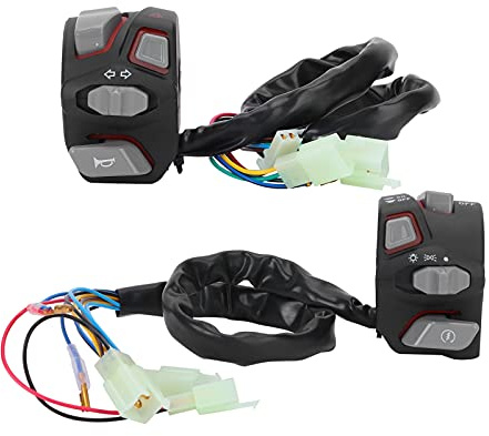 Motorrad Lenkerschalter Wasserdicht Universal 22mm für Hupe Blinker Licht auf ATV (rot)