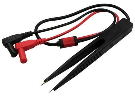 Smgda Pince de test de puce SMT SMD, pince de mesure LCR, cordons de test multimètre, pince de test de résistance d'inductance de capacité, sonde de pince crocodile électrique multimètre