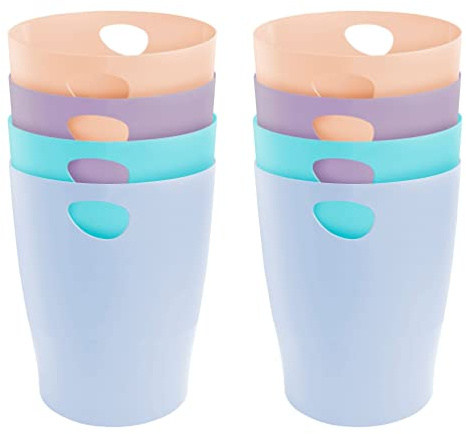 Exacompta Lot de 8 Corbeilles à papier ECOBIN assorties