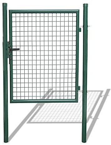 Sonnewelt Gartentor Gartentür Grün Hoftor Zauntür Tor Inkl. Schloss 100 x 100 cm Zauntor Garten Gartenpforte Gitterzaun