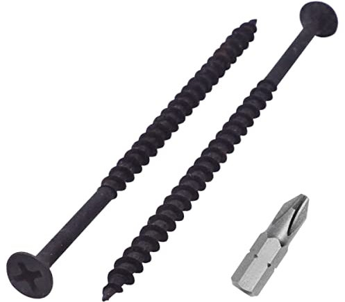 SKIR'CO Lot de 350 vis finition phosphatée noire 4,2 x 90 mm pour cloison sèche, vis à bois, tête cruciforme, vis pour plaque de plâtre