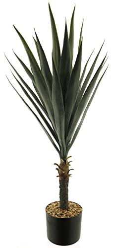 artplants.de Yucca di plastica RUSCHA, 90 cm - Palma Artificiale di Yucca