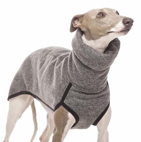 Herbst Und Winter Warmer Windhund, Labrador, Schäferhund, Großer Hund, Kleidung, Rollkragenpullover, Pullover, Stretch-Fleece, Hundepullover, Weste, Haustierjacke, Mantel, Anzüge,Grau,M
