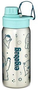 ergobag Edelstahl Trinkflasche Edelstahl Trinkflasche mit verschiedenen Motiven für Kinder, 500ml, BPA-frei, auslaufsicher, leicht zu reinigen