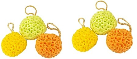 Didiseaon 6 Piezas Laxitave Relax Jabones Corporales Esponja Limpiadora Jabonera Gel De Baño Loción De Leche Corporal Loción Jabón Esponjas De Baño Forma De Panal Tomar Un Baño Burbujas