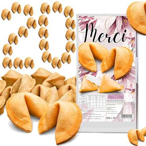 D&D Fun Cookies Merci 20 pièces 120g biscuits de fortunechinois