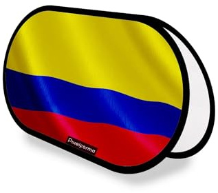 Soporte publicitario ovalado Bandera de Colombia 70x120cm