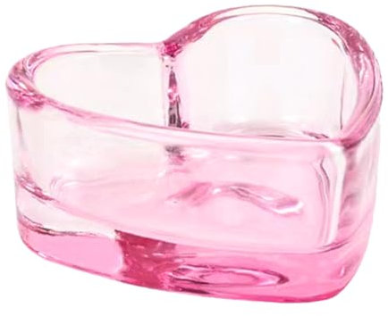 SOESFOUFU Coupe à Ongles En Verre Dappen Pour Manucure Coupelle Décorative De Cœur Couleur Transparent Accessoire Pratique Pour Amateurs Et Pour Salon De Beauté