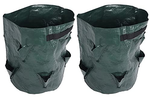 Fdit Sacchi per Coltivazione di Fragole di Grande capacità da 10 Galloni, Resistenti Ai Raggi, Facile da Montare, Adatti per Piantare Varie Piante