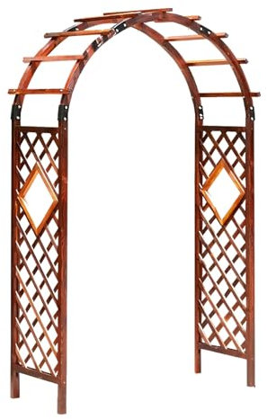 Rosenbogen Gartenbogen Holz, Torbogen Garten Für Kletterpflanzen, Wetterfest Rosenbögen Spalier Für Heimdekoration Und Gartenwege, Dekoration Für Hochzeiten Oder Partys(237cm Height)