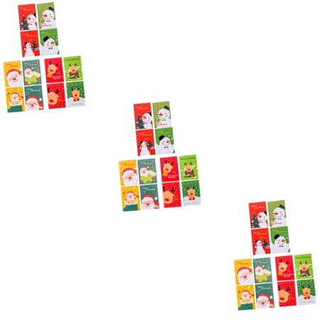 VILLCASE 144 Pz quaderno di cervi di natale natale di natale quaderni natalizi piccoli mini taccuino natalizio taccuino di babbo natale quaderno dei cartoni animati di natale