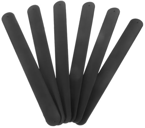 Toyvian Snap Armbänder Schwarz – 12er Set Silikon Schnapparmband für Kinder & Erwachsene DIY Slap Bracelets zum Bemalen Bekleben Mitgebsel für Kindergeburtstag Gastgeschenke Party Zubehör