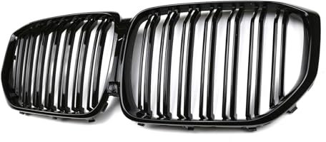 Kühlergrill für die Vordere Stoßstange des Autos, Kompatibel für BMW X5 G05 2019+, Kühlergrillabdeckung aus Netzgewebe für die Stoßstange,A-Gloss Black