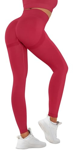 Zhiaek Mallas Deporte Mujer Push Up Cintura Alta Leggins Deportivos Mujer