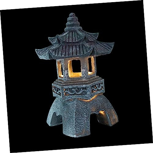 ibasenice Resin Solar Pagode Lampe Dekorative Gartenlaterne Für Außenbereich Multifunktionale Solargarten-deko Als Geschenk Für Garten Hofgestaltung