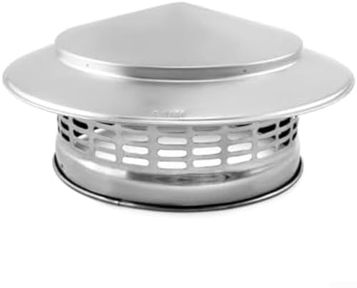 Tapa de chimenea para lluvia, tubo de escape, protector de ventilación de techo, protección de salida de aire fresco, antioxidante, resistente a la intemperie, bordes de seguridad, varios tamaños (220