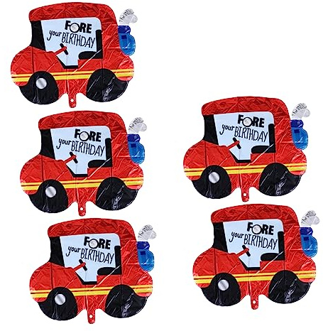 FRCOLOR 5pcs Vehicle Shaped Aluminum Balloons for Birthday Party Decoration Cartoon Car Foil Balloons Auto Seal for Celebrations and Photo Backdrops