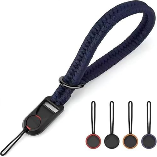 GSKQCRPR Quick Release Braided Rope Camera Wristband, Quick Release Paracord Rope Camera Hand Straps, Adjustable D Rings Safety Straps for DSLR or Mirrorless Cameras