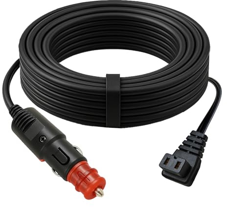 12V-24V Auto Kühlschrank Verlängerungskabel - 3M DC Netzkabel - Zigarettenanzünder Stecker - Kompressor Kühlschrank & Gefrierschrank Verlängerung für Auto, LKW, Camping & Road Trips