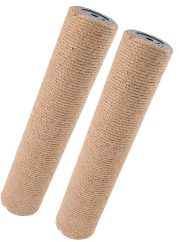 MOTHNUR 2 Stück Sisal Ersatz Kratzstämme 40cm Robuster Katzenkratzbaum Zubehör Vertikaler Selbstgemacht Kratzpfosten für Wohnungskatzen Ersatzteile für Katzenbaum Innenbereich