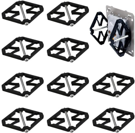 AEUXZA 10 Pezzi Kit Riparazione Scatola Tipo 118, Barre per Scatole Elettriche Allentate, Strumento di Montaggio a Parete per Prese e Interruttori, Accessori Elettricista per Ristrutturazioni