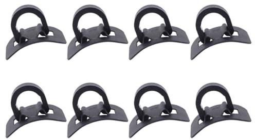 DEARMAMY Set 8 Pezzi Clip Fermacavi Cambio Bicicletta in Lega con Sede Adesiva, Guida Tubo Freno e Deragliatore C-Clip per Telaio Mountain Bike, Accessori Ciclismo Manutenzione Cavi Puliti