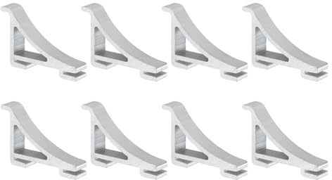 sourcing map 8Pcs Refrigerator Shelf Clips, 33mm Aluminum, Silver | Aluminum,Freezer Shelving Pegs Replacement Cooler Rack Support Brackets,for Home Refrigerators Shelves Secure