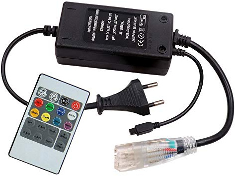 XUANTA Control Remoto IR de 20 teclas + Adaptador de 1000 W Fuente de Alimentación de la UE para Tira de LED RGB Luz de Neón