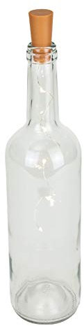 Grafner LED Flaschenkorken | warmweiß | 5 LED | Drahtlichterkette | biegsam | flexibel | incl. Batterien | Glas Korken Licht Kupferdraht Lichterkette für Flasche DIY (4 Stück)