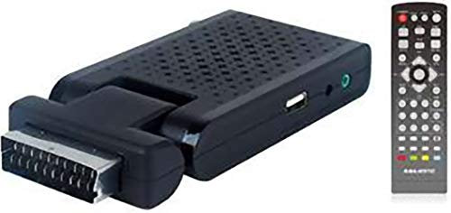 Majestic DEC 663N - Mini Decoder scart Digitale terrestre DVB-T/T2 HD, Ingresso USB, Telecomando, HDMI