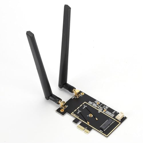 Nikou M.2 NGFF-Karte, WLAN Karte, PCI-E 1X Desktop WiFi WLAN Adapter Netzwerkkartenkonverter für 8260 7265 1535 7260