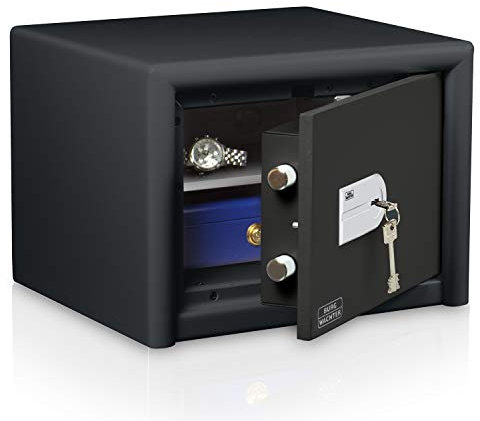 Burg-Wächter Möbeltresor mit Schlüssel, Combi-Line, Sicherheitsstufe S2, Feuerschutz LFS 30 P, VdS-geprüft, 15 l, 44 kg, CL 410 K, Schwarz