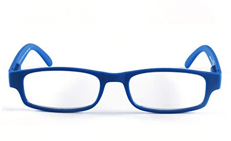 Contacta, One Color, Occhiali da Lettura per Uomo e Donna, Occhiali Leggeri, Funzionali e Colorati, Montatura con Aste Flex, Colore Blu, Diottrie +3,50, Confezione con Astuccio Portaocchiali, 21g