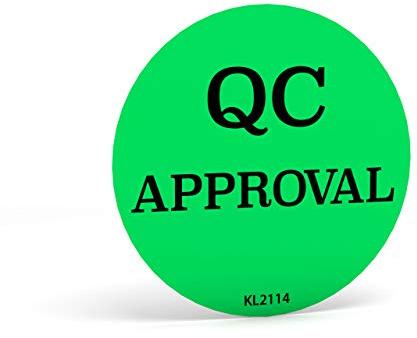 Kenco 2 Circle Inventory Control Stickers for Shipping and Inventory - 500 Permanent Adhesive Labels Per Roll Made in The USA (QC Approval, 1 Pack)