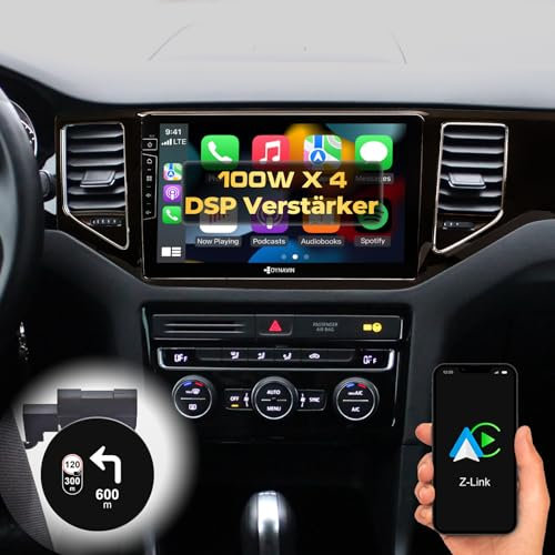 DYNAVIN Android Autoradio Navi für VW Golf 7 Sportsvan 2012-2020 (Schwarz), 10,1 Zoll OEM Radio mit Wireless Carplay und Android Auto | Head-up Display | Inkl. DAB+: D9-135B Premium Flex