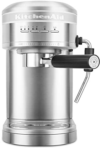 KitchenAid KES6503 Machine à expresso semi-automatique en métal, acier inoxydable brossé, 1,4 l