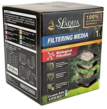 SL Aqua Ceramic Balls Bio Aquarium Filter Media for fish shrimp Tank Pond Sump Biological (1 liter)