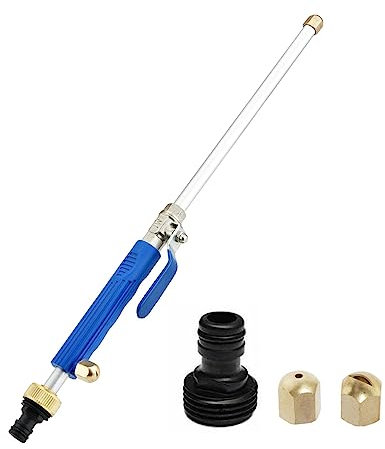 Lance Nettoyeur Haute Pression, 46cm lance télescopique nettoyeur haute pression avec 2 Buses,2 en 1 Lance Haute Pression pour nettoyage de voiture, des vitres, du jardin et de cour