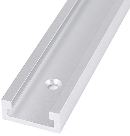 300mm T Track Aluminiumlegierung T Nut Schiene T-Schienenrampe T-Slot T-Nut Gehrungsschiene T-Nutenschiene T-Spur mit selbstschneidenden Schrauben für die Holzbearbeitung Frästisch, T-Schraube