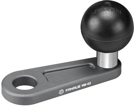 FANAUE Aluminiumlegierung 1 Zoll Kugelkopfadapter mit 10mm Befestigungslöchern für Motorrad Spiegelstangen, kompatibel mit RAM Mount B Größe Doppelbuchsenarm und Fahrräder Motorräder Handyhalterung