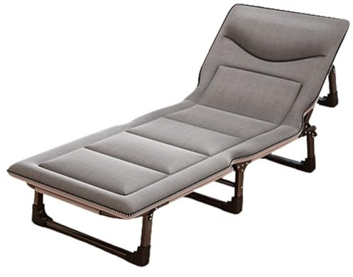 YVYKFZD Tragbare Feldbett Klappbar, 4-Positionen-Campingbett für Erwachsene, Campingliege mit Matratze, für Campingzelt-Reisen im Freien, unterstützt 330 Pfund (Size : 190x75x30cm B)