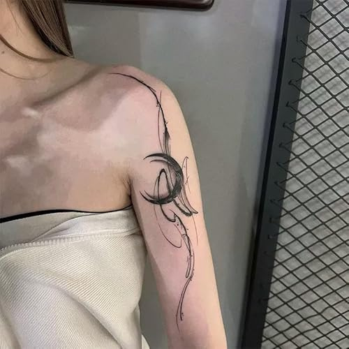 3 Pieces Of Flower Arms Dark Juice Plant Ink Waterproof Semi-Permanent And Long-Lasting For 2 Weeks Sexy And Realistic Temporary Tattoo Stickers For Men And Women On Arms Sweat-Proof