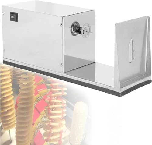 RayGenius Affettatrice A Spirale per Patate, Affettatrice per Patate A Spirale, Affettatrice per Patate A Spirale con Lama Elettrica, Macchina per Tornado di Cetrioli, Base A Ventosa。
