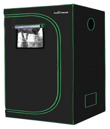 SunStream 2X4FT Grow Tent 120x60x150cm 600D Oxford Cloth High Reflective Mylar Lightproof Waterproof Hydroponic Grow Tents for Indoor Plants