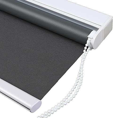 Estor enrollable de fácil ajuste para luz diurna y nocturna, tela de poliéster, recortable, sin agujeros, para ventanas y puertas (50 x 170 cm)